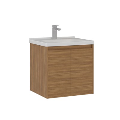 Düden 60 cm Kapaklı Lavabolu Banyo Alt Dolabı