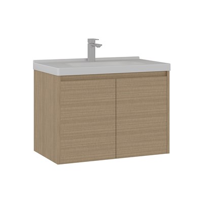 Düden 80 cm Kapaklı Lavabolu Banyo Alt Dolabı