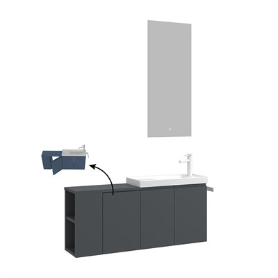 Ferla 110 cm Banyo Dolabı Takımı