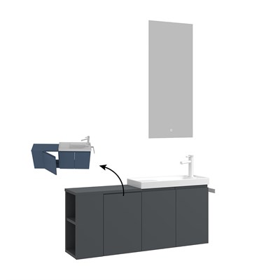Ferla 110 cm Banyo Dolabı Takımı