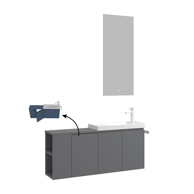 Ferla 110 cm Banyo Dolabı Takımı