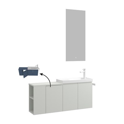 Ferla 110 cm Banyo Dolabı Takımı