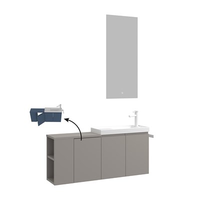 Ferla 110 cm Banyo Dolabı Takımı