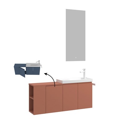 Ferla 110 cm Banyo Dolabı Takımı