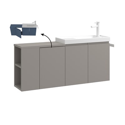 Ferla 110 cm Lavabolu Banyo Alt Dolabı