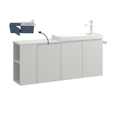 Ferla 110 cm Lavabolu Banyo Alt Dolabı
