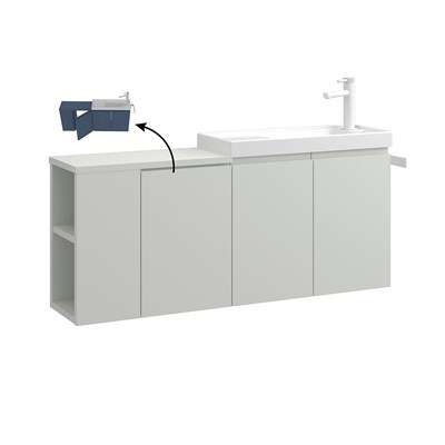 Ferla 110 cm Lavabolu Banyo Alt Dolabı