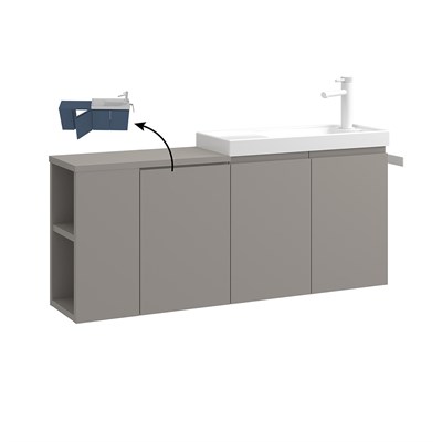 Ferla 110 cm Lavabolu Banyo Alt Dolabı