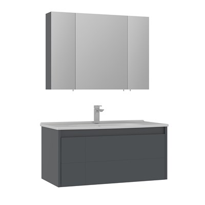 Likya 100 cm Banyo Dolabı Takımı