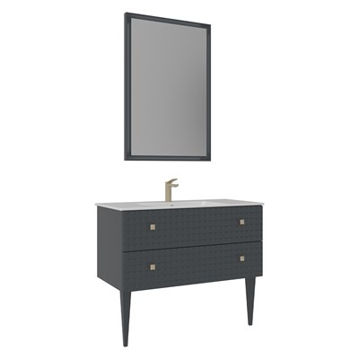 Lipari 100 cm Ayaklı Banyo Dolabı Takımı