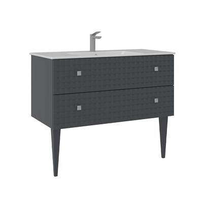 Lipari 100 cm Ayaklı Lavabolu Banyo Alt Dolabı