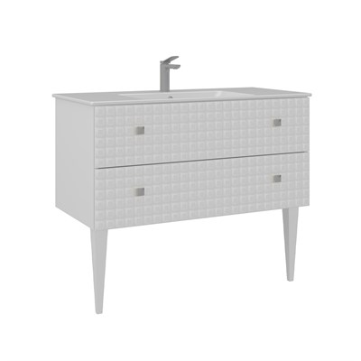 Lipari 100 cm Ayaklı Lavabolu Banyo Alt Dolabı