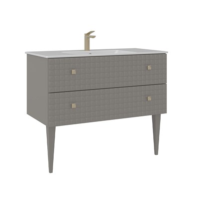 Lipari 100 cm Ayaklı Lavabolu Banyo Alt Dolabı