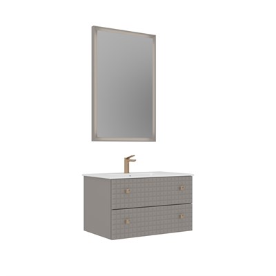 Lipari 80 cm Asma Banyo Dolabı Takımı