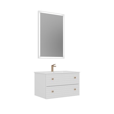 Lipari 80 cm Asma Banyo Dolabı Takımı