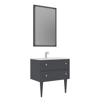 Lipari 80 cm Ayaklı Banyo Dolabı Takımı