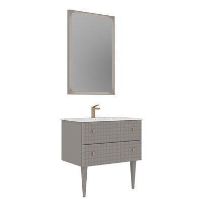 Lipari 80 cm Ayaklı Banyo Dolabı Takımı