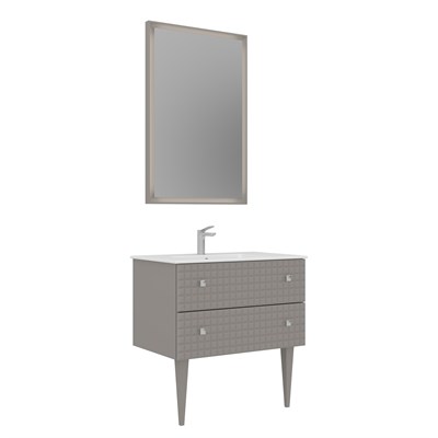 Lipari 80 cm Ayaklı Banyo Dolabı Takımı