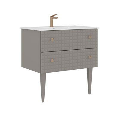 Lipari 80 cm Ayaklı Lavabolu Banyo Alt Dolabı