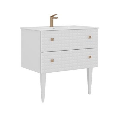 Lipari 80 cm Ayaklı Lavabolu Banyo Alt Dolabı
