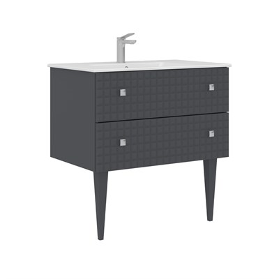 Lipari 80 cm Ayaklı Lavabolu Banyo Alt Dolabı