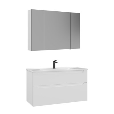 Messina 100 cm Banyo Dolabı Takımı (Ayna Dolaplı)