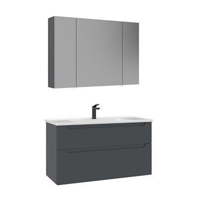 Messina 100 cm Banyo Dolabı Takımı (Ayna Dolaplı)