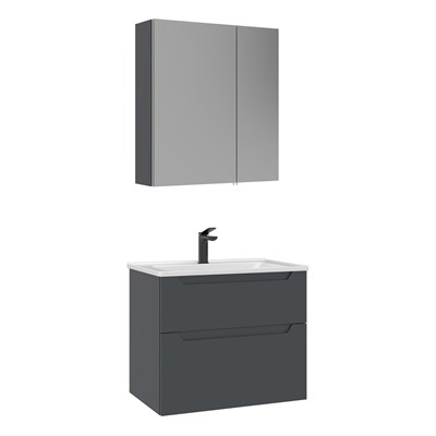 Messina 65 cm Banyo Dolabı Takımı (Ayna Dolaplı)