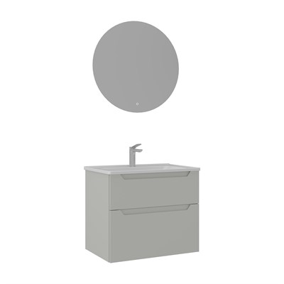 Messina 65 cm Banyo Dolabı Takımı (LEDli Ayna)