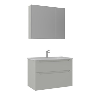 Messina 80 cm Banyo Dolabı Takımı (Ayna Dolaplı)