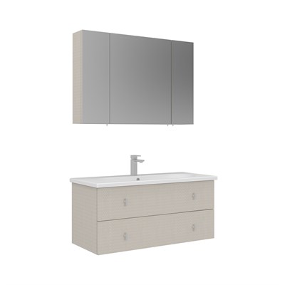 Milazzo 100 cm Asma Banyo Dolabı Takımı (Ayna Dolaplı)