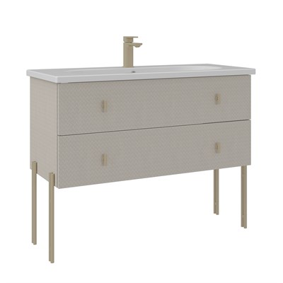 Milazzo 100 cm Ayaklı Lavabolu Banyo Alt Dolabı