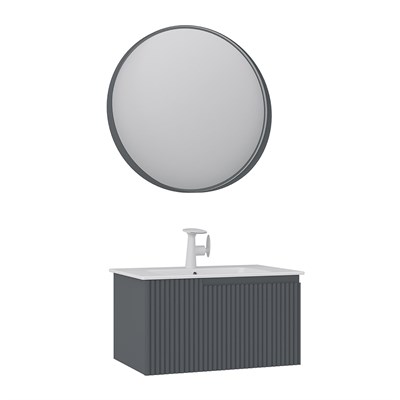 Moonlight 70 cm Tek Çekmeceli Banyo Dolabı Takımı