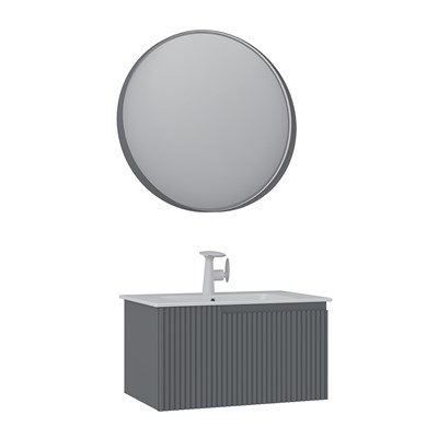 Moonlight 70 cm Tek Çekmeceli Banyo Dolabı Takımı