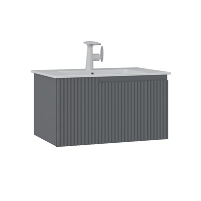 Moonlight 70 cm Tek Çekmeceli Lavabolu Banyo Alt Dolabı