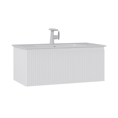 Moonlight 90 cm Tek Çekmeceli Lavabolu Banyo Alt Dolabı