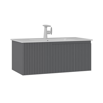 Moonlight 90 cm Tek Çekmeceli Lavabolu Banyo Alt Dolabı