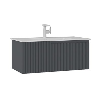 Moonlight 90 cm Tek Çekmeceli Lavabolu Banyo Alt Dolabı