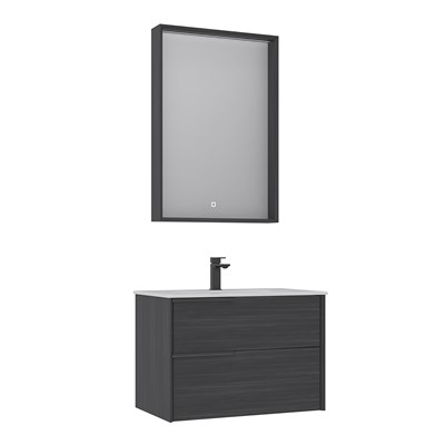Noventa 80 cm Banyo Dolabı Takımı Sol