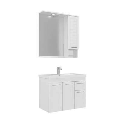 Perge 85 cm Banyo Dolabı Takımı