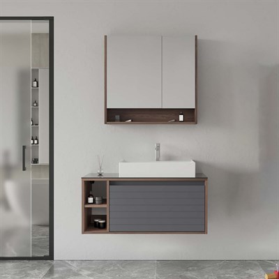 Prato 100 cm Banyo Dolabı Takımı