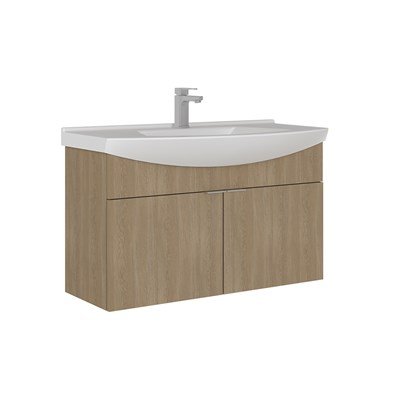 Purus 100 cm Asma Lavabolu Banyo Alt Dolabı