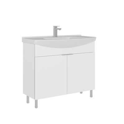 Purus 100 cm Ayaklı Lavabolu Banyo Alt Dolabı