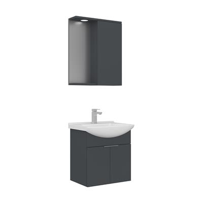 Purus 55 cm Asma Banyo Dolabı Takımı (Spot Aynalı)