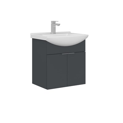 Purus 55 cm Asma Lavabolu Banyo Alt Dolabı