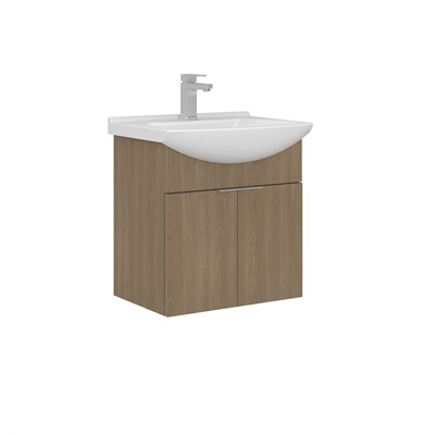 Purus 55 cm Asma Lavabolu Banyo Alt Dolabı