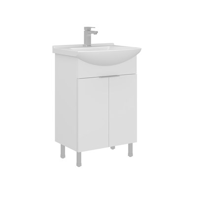 Purus 55 cm Ayaklı Lavabolu Banyo Alt Dolabı