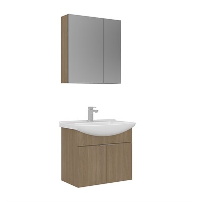 Purus 65 cm Asma Banyo Dolabı Takımı (Ayna Dolaplı)