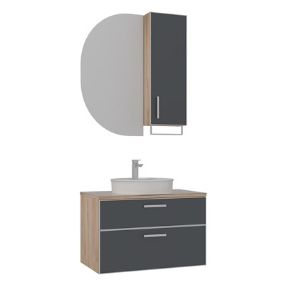 Salerno 75 cm Banyo Dolabı Takımı