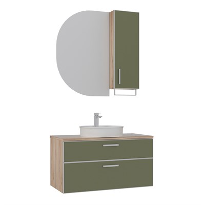 Salerno 95 cm Banyo Dolabı Takımı